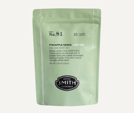 Pineapple green iced tea pouch with quart-size sachets at SereniTea Boutique